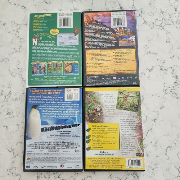4 Family Kids Movies DVD lot. 3 Brother Bear singalong & Movie - Picture 2 of 2